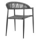 Bolero Eden PE rattan armstoelen antraciet – set van 4