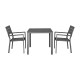 Bolero Valletta Grijze Stoelen met Armleuningen - Set van 4