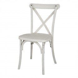 Bolero Manhattan Kruisrugleuning Stoelen Limewash Wit - Polypropyleen (Set van 4)