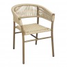 Bolero Florence rieten stoelen met touw-twist afwerking, beige (set van 2)