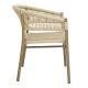 Bolero Florence rieten stoelen met touw-twist afwerking, beige (set van 2)