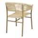 Bolero Florence rieten stoelen met touw-twist afwerking, beige (set van 2)