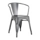 Bolero Bistro Curve armstoelen donkergrijs – set van 4 stuks