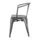 Bolero Bistro Curve armstoelen donkergrijs – set van 4 stuks