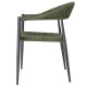 Bolero Eden PE gevlochten rattan outdoor armstoelen groen (4 stuks)