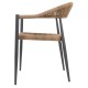 Bolero Eden gevlochten PE-rattan armstoelen naturel – set van 4