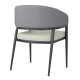 Bolero Meridian Interieurstoelen met Armleuning - Pistachegrijs (Set van 2)