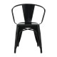 Bolero Bistro Curve Armstoelen Zwart – Set van 4
