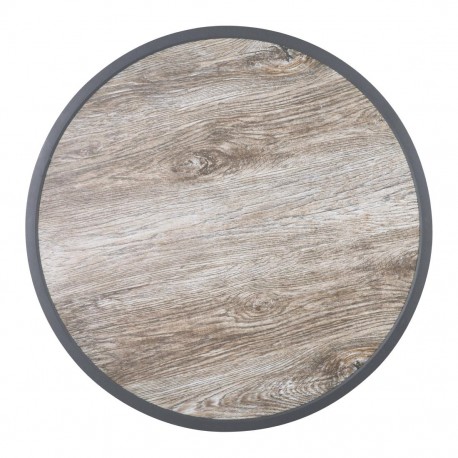 Bolero Rond Tafelblad Van Glasvezel Met Houteffect – Ø 580 mm