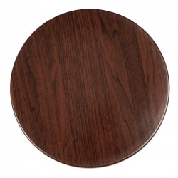 Bolero rond tafelblad 80 cm donkerbruin – voorgeboord
