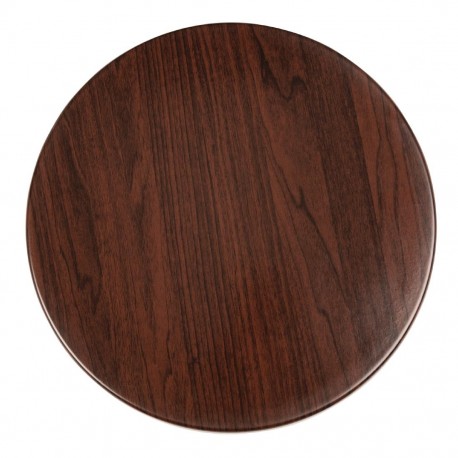 Bolero rond tafelblad 80 cm donkerbruin – voorgeboord