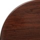 Bolero rond tafelblad 80 cm donkerbruin – voorgeboord