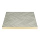 Bolero Voorgeboord Tafelblad Chevron Design 700 mm - Grijs