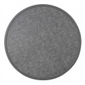Bolero rond tafelblad van glasvezel, geborsteld zwart 580mm
