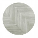 Bolero Voorgeboord Rond Tafelblad Chevron Design 600mm