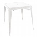 Bolero Bistro Vierkante Stalen Tafel Wit 668 mm - Enkel