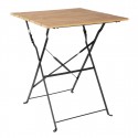 Bolero Perth Vierkante Tafel Houteffect – Gepoedercoat Staal