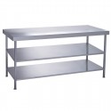 Parry volledig gelaste RVS 304 middentafel met 2 onderplanken 1200x600 mm