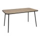 Bolero Santorini Rechthoekige Tafel Houteffect 1400 mm – Bruin Gepoedercoat Staal