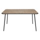 Bolero Santorini Rechthoekige Tafel Houteffect 1400 mm – Bruin Gepoedercoat Staal