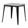 Bolero Bistro Eettafel Mangohout met Zwarte Poot – 650mm