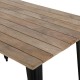 Bolero Bistro Eettafel met Mangohouten Lattenblad en Zwarte Poot 1200mm