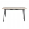 Bolero Bistro Eettafel Mangohout met Donkergrijze Poot – 1450mm