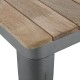 Bolero Bistro Eettafel met Lattenblad van Mangohout en Donkergrijze Poot 650mm