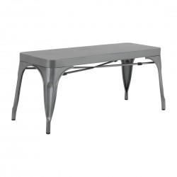 Bolero Bistro Metalen Bank Donkergrijs 1000mm - Set van 2 Stuks