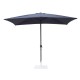 Bolero Sevilla Vierkante Parasol 2x3m Marineblauw – Aluminium Tuinparasol