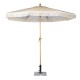 Bolero Sicilië Ronde Gestreepte Parasol – Diameter 2,5 Meter, Crème