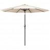 Bolero Sevilla ronde parasol crème – diameter 3 meter, aluminium paal