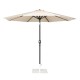 Bolero Sevilla ronde parasol crème – diameter 3 meter, aluminium paal
