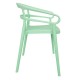 Bolero Mateo caféstoelen mintgroen (2 stuks) - stapelbare kunststof stoelen