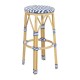 Bolero Parijse Stijl PE Rattan Barkrukken Blauw - Set van 2