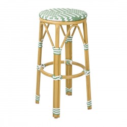 Bolero Parijse Stijl PE rattan barkrukken licht groen – set van 2 stuks