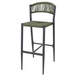 Bolero Eden Barkrukken Groen – Gevlochten PE Rattan (2 stuks)