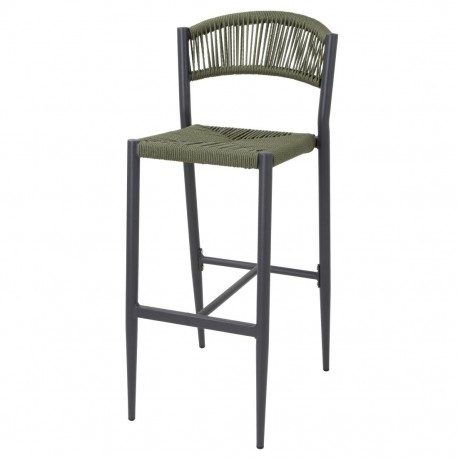 Bolero Eden Barkrukken Groen – Gevlochten PE Rattan (2 stuks)