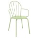 Bolero Adeline Armstoel Lichtgroen – Set van 4 Stalen Stoelen