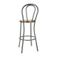 Bolero Clarisse hoge barkruk metallic grijs – rubberwood, 1 stuks