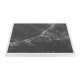 Bolero vierkant tafelblad gehard glas 700mm - donker granieteffect met witte rand, buiten & binnen