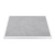 Bolero Tafelblad Gehard Glas Lichtgrijs Steeneffect met Witte Rand 700 mm – Binnen & Buiten