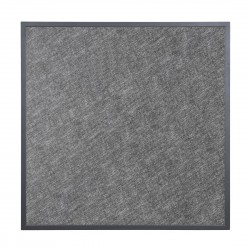 Bolero Tafelblad Gehard Glas Zwart Geborsteld - Vierkant 700mm met Grijze Rand