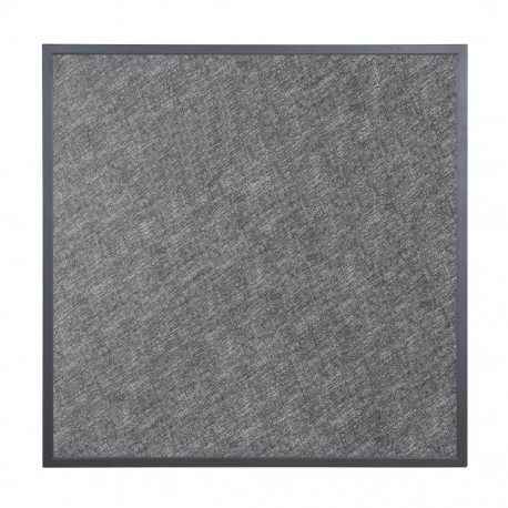 Bolero Tafelblad Gehard Glas Zwart Geborsteld - Vierkant 700mm met Grijze Rand