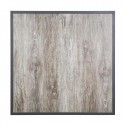 Bolero Tafelblad Gehard Glas met Houtnerfeffect - Grijze Rand 700mm