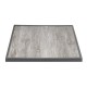 Bolero Tafelblad Gehard Glas met Houtnerfeffect - Grijze Rand 700mm