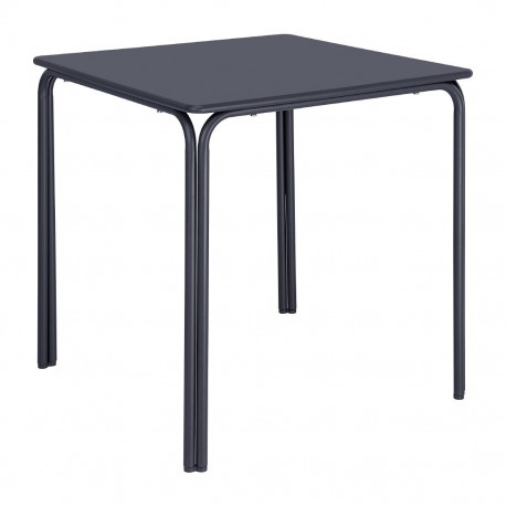 Bolero Adeline stalen vierkante tafel 700mm leisteen blauw