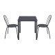 Bolero Adeline stalen vierkante tafel 700mm leisteen blauw