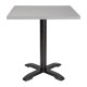 Bolero Aluminium Tafelblad Vierkant Lichtgrijs 700mm