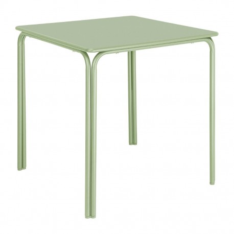 Bolero Adeline stalen vierkante tafel 700mm lichtgroen